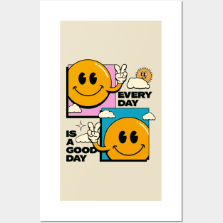 Every day is a Good Day Retro Illustration Posters and Art